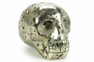 Gleaming Pyrite Skull - Peru #378841