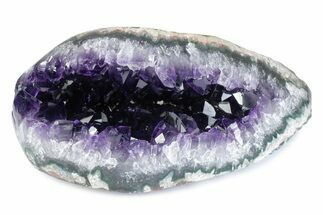 Wide, Intense Purple Amethyst Geode - Uruguay #379376
