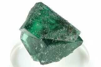 Fluorescent Green Fluorite Twins - Diana Maria Mine, England #379576