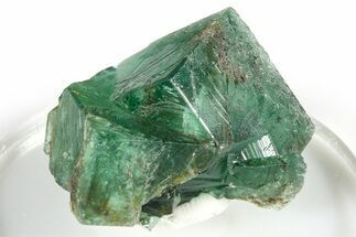 Fluorescent Green Fluorite Twins - Diana Maria Mine, England #379621