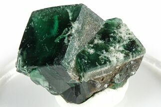Fluorescent Green Fluorite Twins - Diana Maria Mine, England #379623