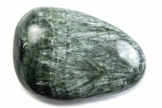 Polished Seraphinite Stone - Korshunovkiy Mine, Siberia #380149