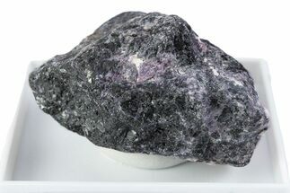 Violet Kammererite on Massive Black Magnesiochromite - California #380081