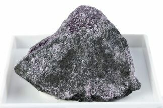 Violet Kammererite on Massive Black Magnesiochromite - California #380083