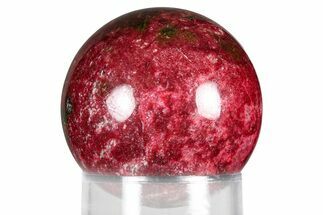 Vibrant Pink, Polished Thulite Sphere - Trondheim, Norway #380810