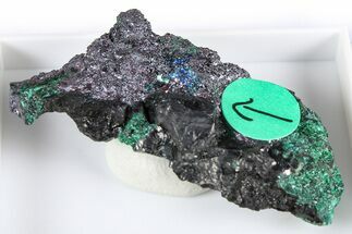 Rare Blue-Green Rouaite w/ Malachite & Cuprite - DR Congo #381386