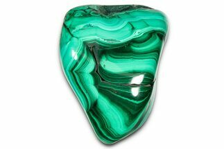 Polished Banded Malachite Specimen - DR Congo #382074
