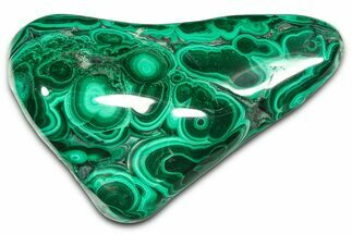 Polished Banded Malachite Specimen - DR Congo #382086