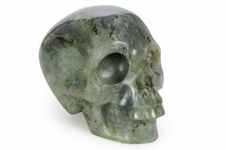 Realistic, Polished Labradorite Skull - Madagascar #381948