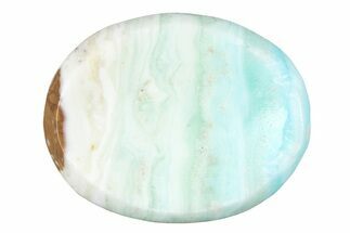 Polished Blue Caribbean Calcite Worry Stones #383371