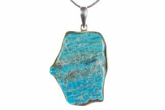 Kingman Turquoise Pendant (Necklace) - Sterling Silver #382749
