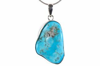 Kingman Turquoise Pendant (Necklace) - Sterling Silver #382754