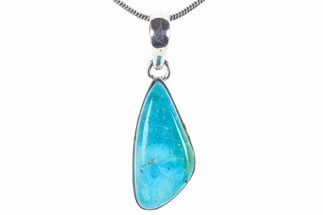 Peruvian Blue Opal Pendant (Necklace) - Sterling Silver #382808