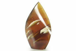 Polished Indonesian Blue Amber Flame #383352