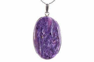 Siberian Charoite Pendant (Necklace) - Sterling Silver #382948